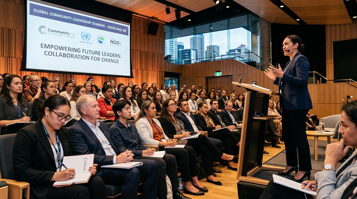 Keynote presentation at community leadership seminar in Auckland New Zealand