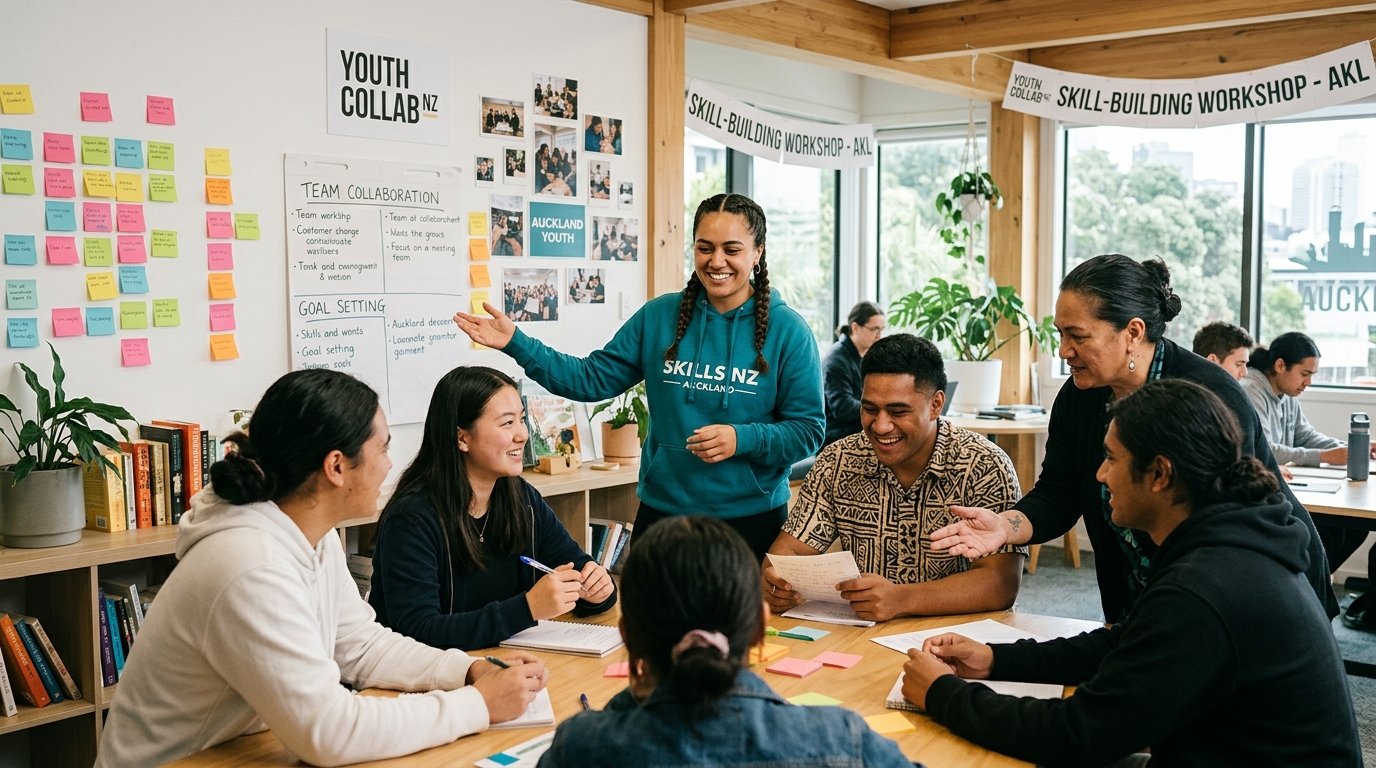 Youth workshop and practical skills mentoring session in Auckland